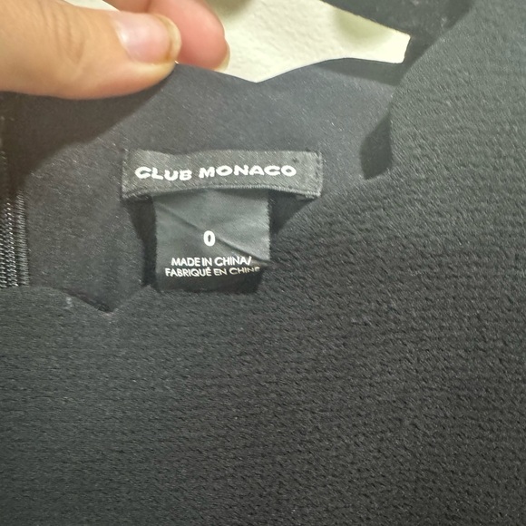 Club Monaco Black Scalloped Mini Dress - Picture 2 of 3